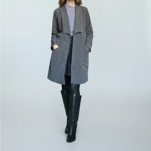 Betabrand Dark Gray Travel Blazer Jacket Medium